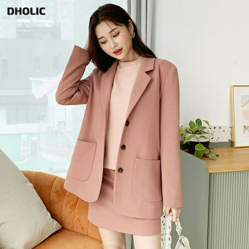 【新作10%OFF】【送料無料】スリーボタンジャケット&AラインミニスカートSET・全3色・t55984 レディース【ops】【