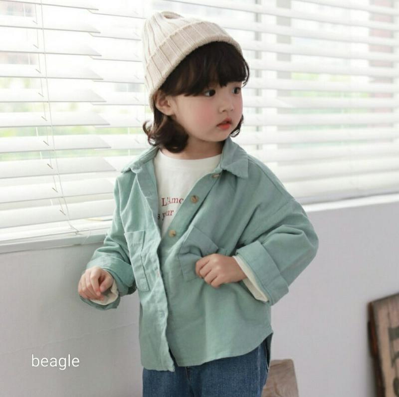 【新作10%OFF】コーデュロイシャツ・u05935 キッズ【3~8才】【bl】【トップス シャツ 長袖 コーデュロイ 単色 無