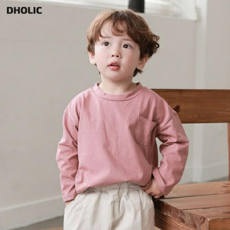 【新作10%OFF】ワンポケットTシャツ・u05924 キッズ【3~8才】【tops】【トップス Tシャツ 長袖 ロンT 単色 