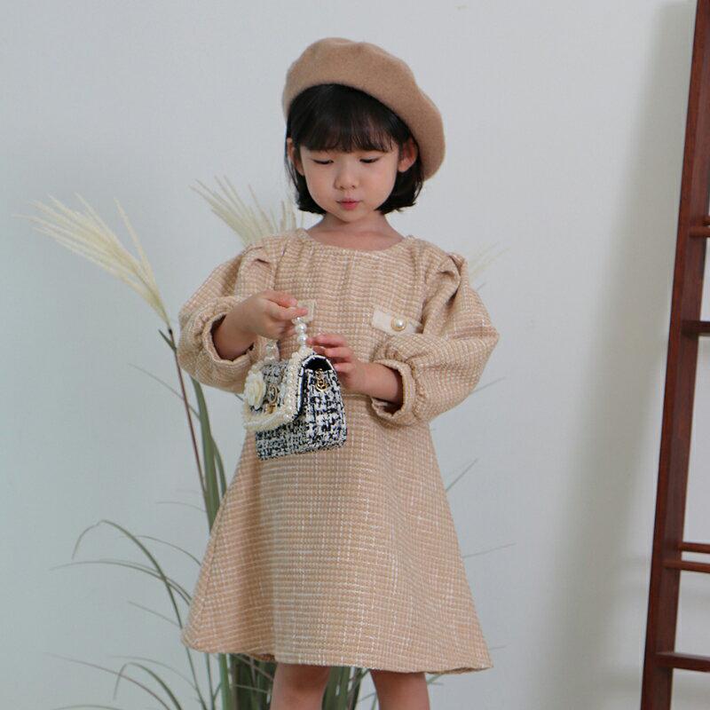 【新作10%OFF】パールツイードワンピース・u05931 キッズ【3~8才】【ops】【ワンピース ミディ丈 ミディワンピース