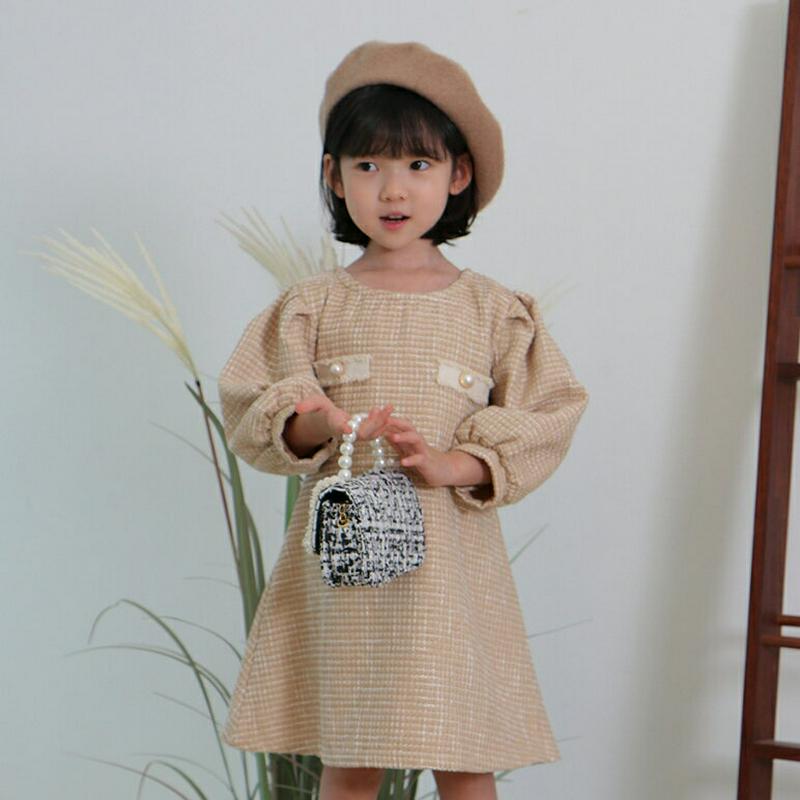 【新作10%OFF】パールツイードワンピース・u05931 キッズ【3~8才】【ops】【ワンピース ミディ丈 ミディワンピース