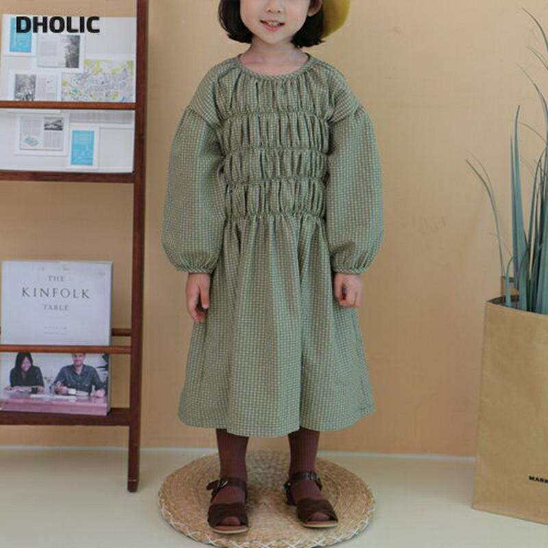 【新作10%OFF】シャーリングワンピース・u05945 キッズ【3~8才】【ops】【ワンピース ロング ロングワンピース 長