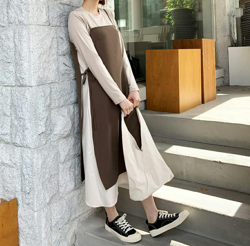 【新作10%OFF】サイド配色ノースリワンピース・全3色・t55990 レディース【ops】【韓国 ファッション ワンピース ロ