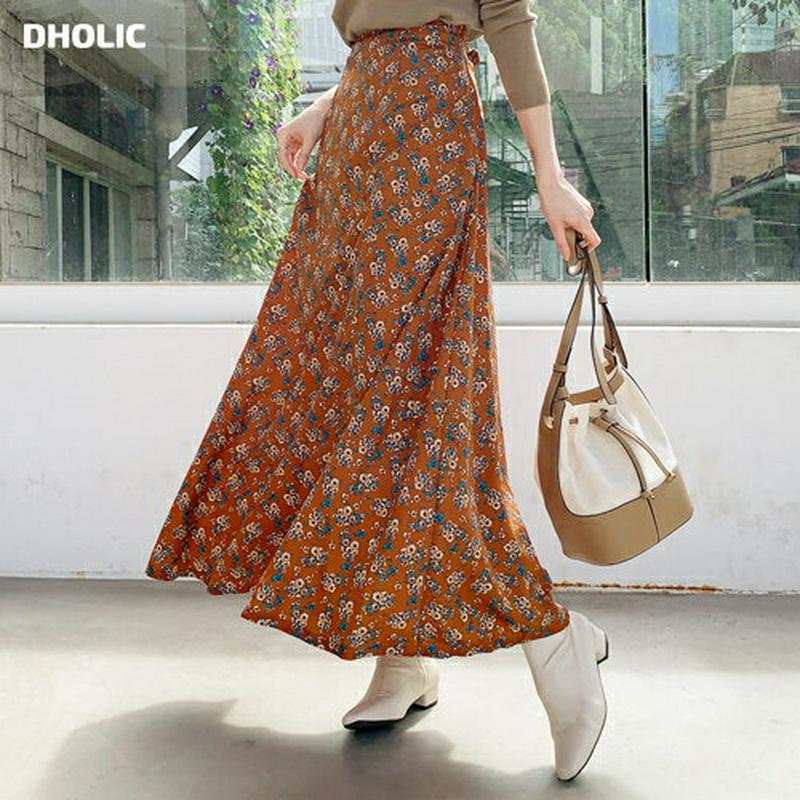 【新作10%OFF】フレア花柄ロングスカート・全2色・t55978 レディース【sk】【韓国 ファッション ボトムス スカート 