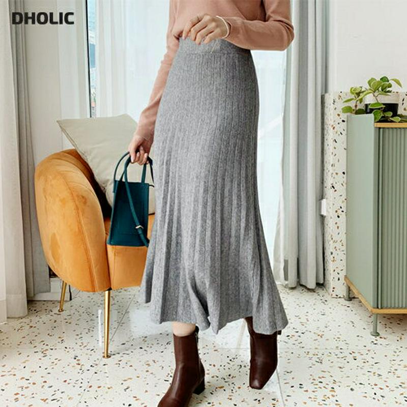 【新作10%OFF】ニットプリーツスカート・全4色・b55977 レディース【sk】【韓国 ファッション ボトムス スカート ロ