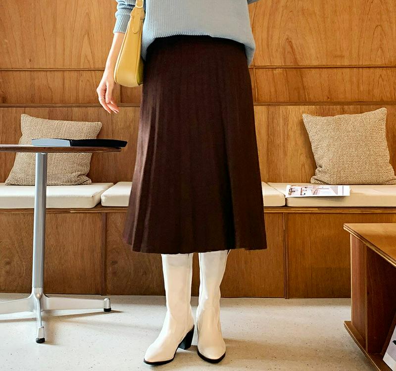 【新作10%OFF】ニットプリーツスカート・全4色・b55977 レディース【sk】【韓国 ファッション ボトムス スカート ロ