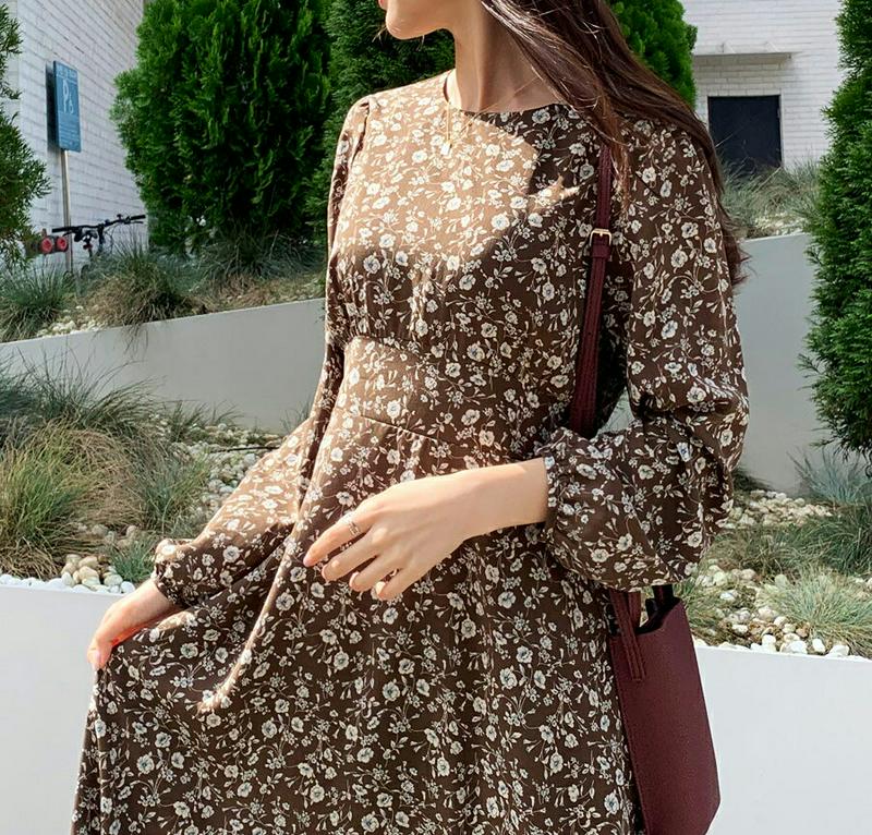 【新作10%OFF】ラウンドフローラルワンピース・全3色・t55993 レディース【ops】【韓国 ファッション ワンピース ロ