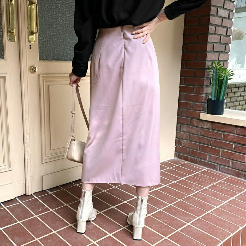 【新作10%OFF】ツイストスリットスカート・全4色・b64436 レディース【sk】【韓国 ファッション ボトムス スカート 