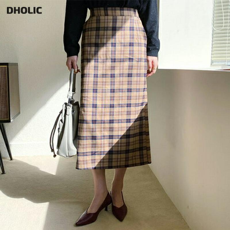 【新作10%OFF】チェックHラインスカート・全3色・t64433 レディース【sk】【韓国 ファッション ボトムス スカート 