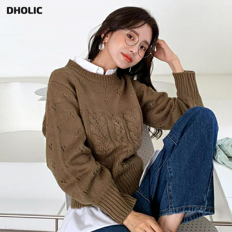 【新作10%OFF】パンチングパフニット・全3色・t61305 レディース【tops】【韓国 ファッション トップス ニット ニ