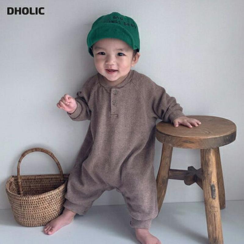 【只今10%OFF】ボタンネックラグランロンパース u07730 キッズ 【3~8才】【bc】【韓国 ファッション ロンパース 