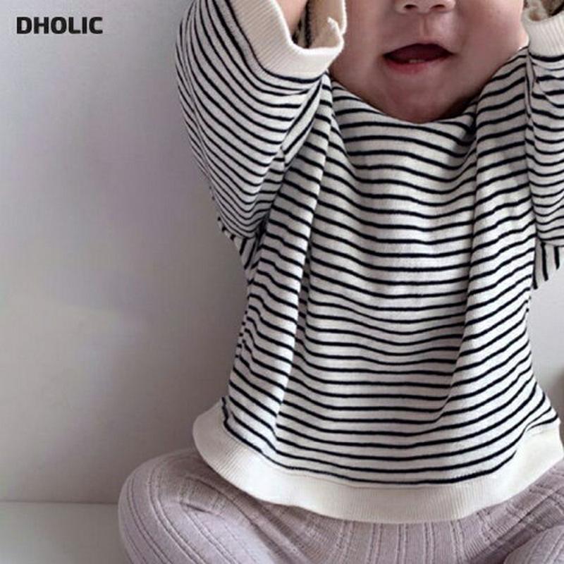 【只今10%OFF】ボーダースウェット u07719 キッズ 【3~8才】【tops】【韓国 ファッション トップス スウェット