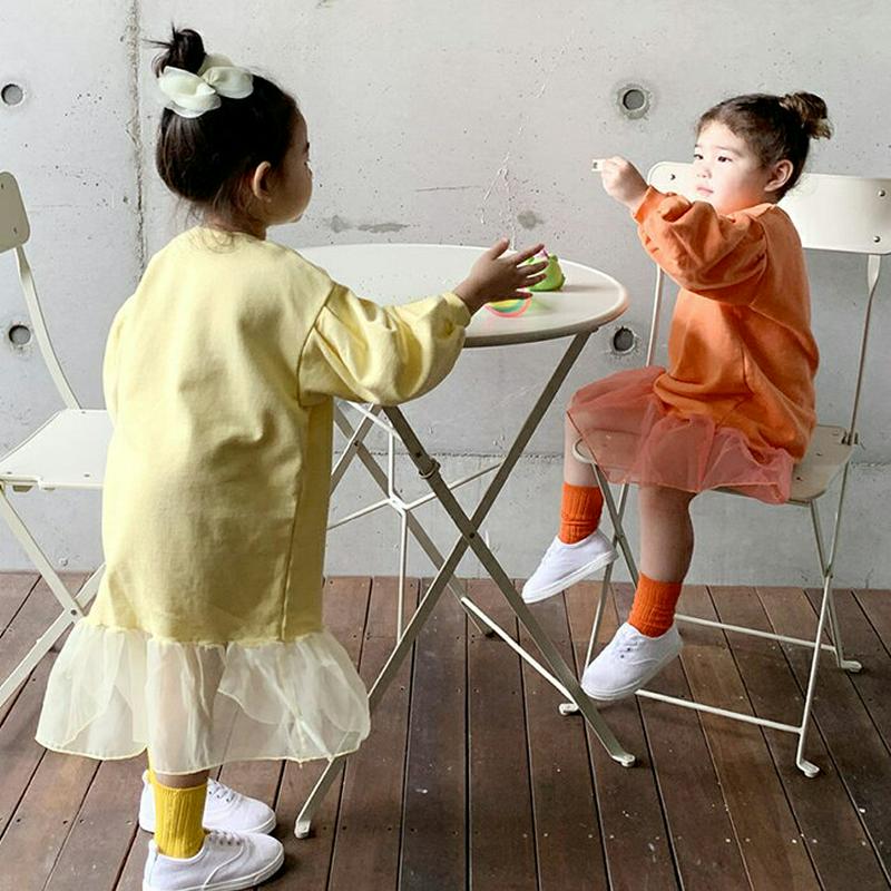 【只今10%OFF】シフォンへムワンピース u07104 キッズ 【3~8才】【ops】【韓国 ファッション ワンピース ロング