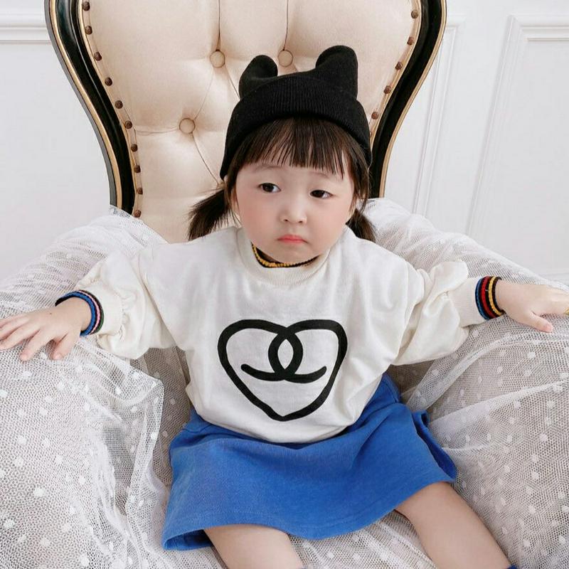 【只今10%OFF】ハートスウェット u07605 キッズ 【3~8才】【tops】【韓国 ファッション トップス スウェット 