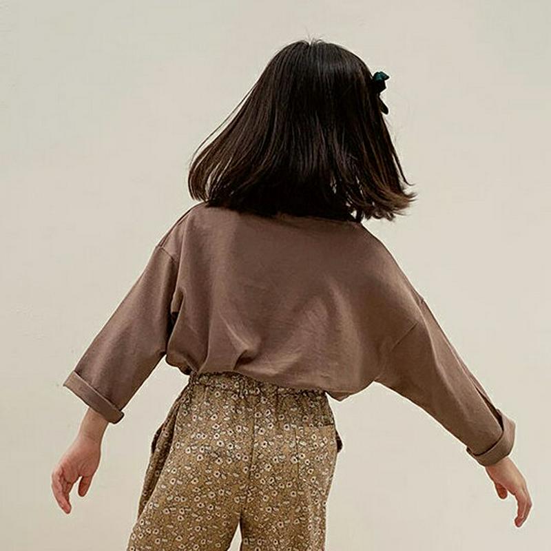【只今10%OFF】ワンポケットTシャツ u07408 キッズ 【3~8才】【tops】【韓国 ファッション トップス Tシャツ