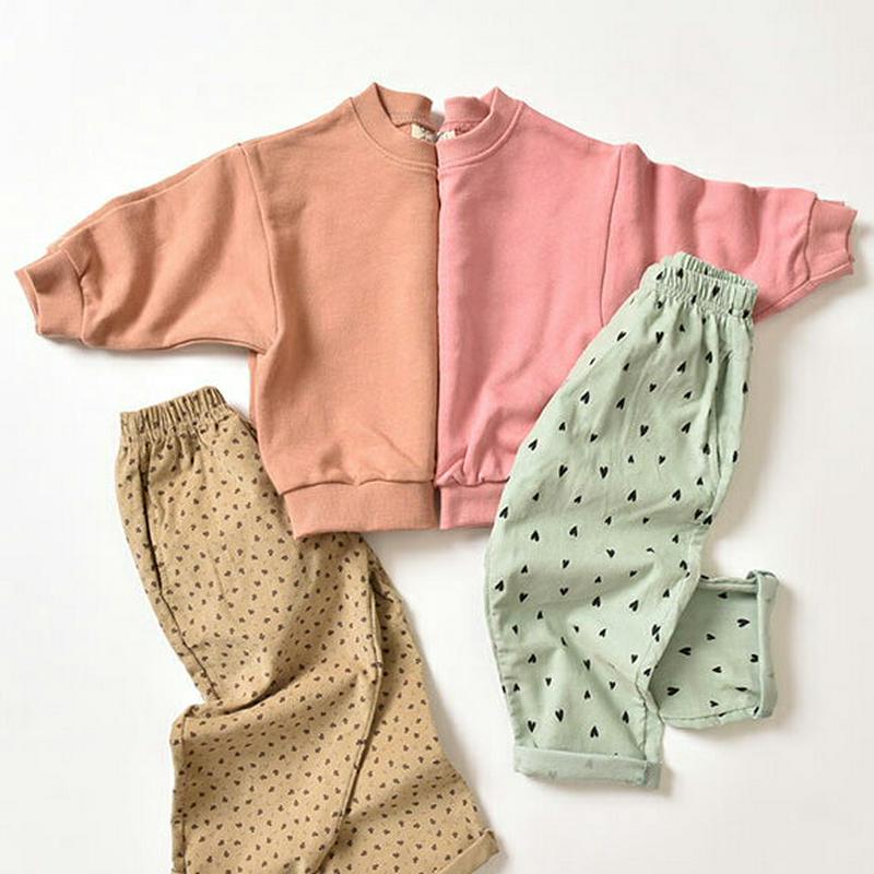 【只今10%OFF】デイリースウェット u07314 キッズ 【3~8才】【tops】【韓国 ファッション トップス スウェット