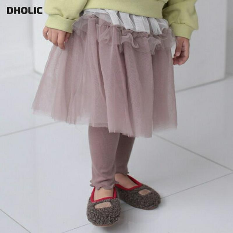 【只今10%OFF】チュールスカートレギンス u06856 キッズ 【3~8才】【pt】【韓国 ファッション ボトムス レギンス