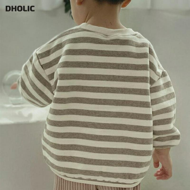 【只今10%OFF】ボーダーTシャツ u07220 キッズ 【3~8才】【tops】【韓国 ファッション トップス Tシャツ カ