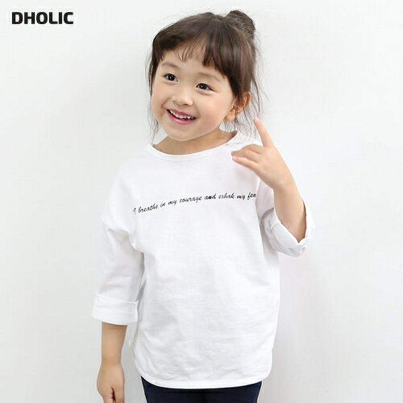 【只今10%OFF】ラウンドヘムレタリングTシャツ・p006239 キッズ【3~8才】【tops】【トップス Tシャツ 長袖 ロ