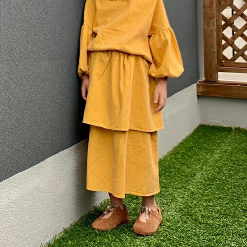 【キッズ10%OFF】ティアードスカート・u07206 キッズ【3~8才】【sk】【ボトムス スカート ロング丈 ロングスカート