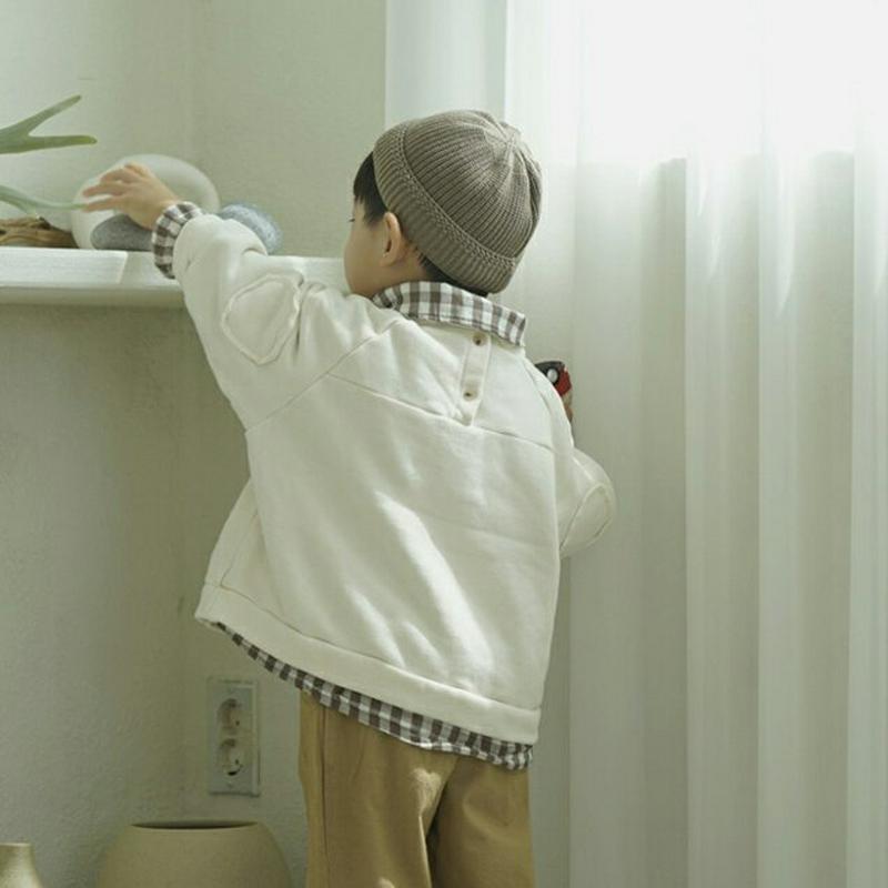 【キッズ10%OFF】マフポケットラグランスウェット u07201 キッズ 【3~8才】【tops】【韓国 ファッション トップ