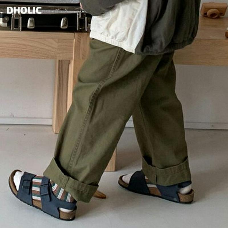 【キッズ10%OFF】バックゴムパンツ u07150 キッズ 【3~8才】【pt】【韓国 ファッション ボトムス パンツ ロング