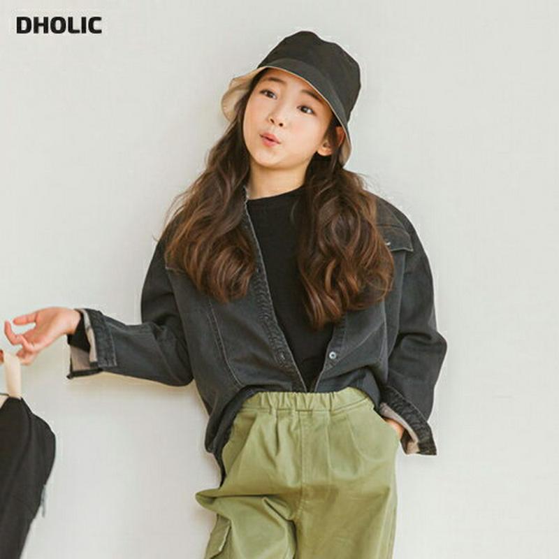 【キッズ10%OFF】ブラックデニムシャツ・p007053 キッズ【3~8才】【bl】【トップス シャツ デニムシャツ デニム 