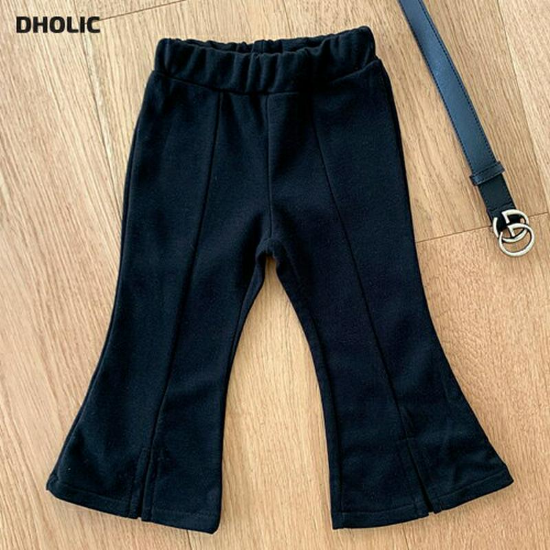 【キッズ10%OFF】ブラックフレアパンツ・u07085 キッズ【3~8才】【pt】【パンツ ズボン ロングパンツ フレア フレ