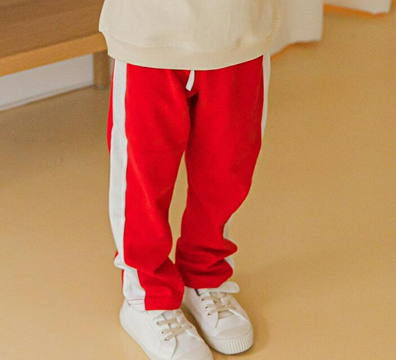 【キッズ10%OFF】サイド配色パンツ・u06592 キッズ【3~8才】【pt】【パンツ ズボン ロングパンツ 長ズボン サイド