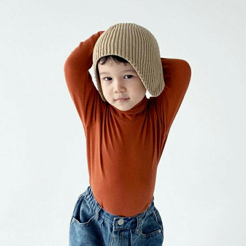 【キッズ10%OFF】タートルネックTシャツ・u07030 キッズ【3~8才】【tops】【トップス Tシャツ 長袖 ロンT 単