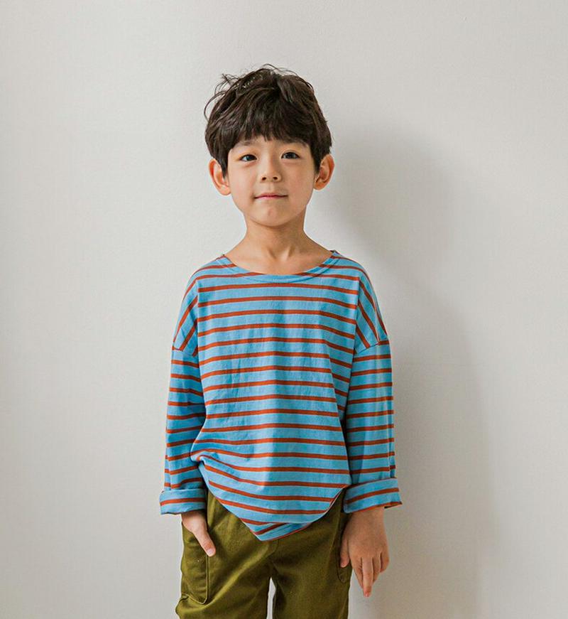 【キッズ10%OFF】カラーボーダーTシャツ・u06569 キッズ【3~8才】【tops】【トップス Tシャツ 長袖 ロンT ボ