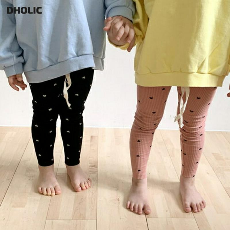 【キッズ10%OFF】ストリングハートリブレギンス・u07082 キッズ【3~8才】【pt】【レギンス パンツ ズボン ハート 