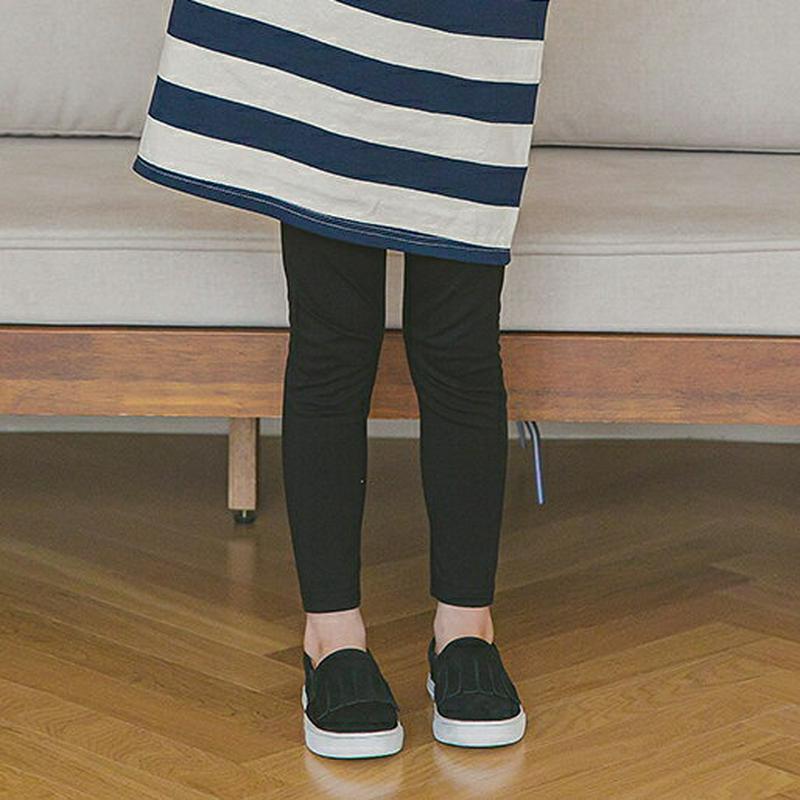 【キッズ10%OFF】ブラックレギンス・p006649 キッズ【3~8才】【pt】【レギンス　パンツ ズボン 単色 無地 シンプ