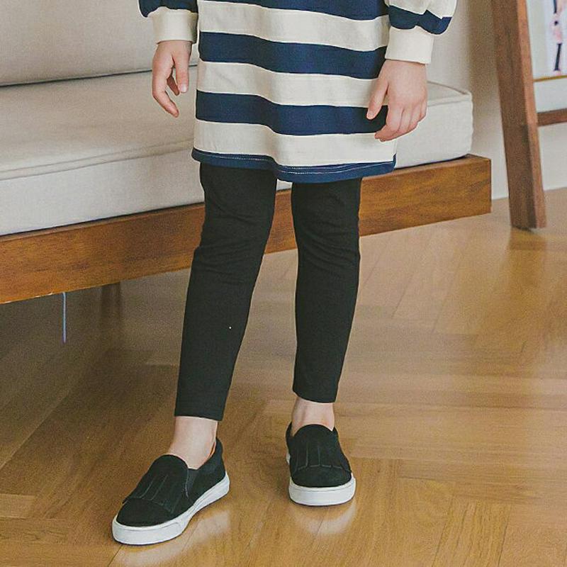 【キッズ10%OFF】ブラックレギンス・p006649 キッズ【3~8才】【pt】【レギンス　パンツ ズボン 単色 無地 シンプ