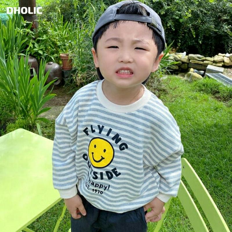 【キッズ10%OFF】スマイルボーダースウェット・u06899 キッズ【3~8才】【tops】【トップス スウェット トレーナー