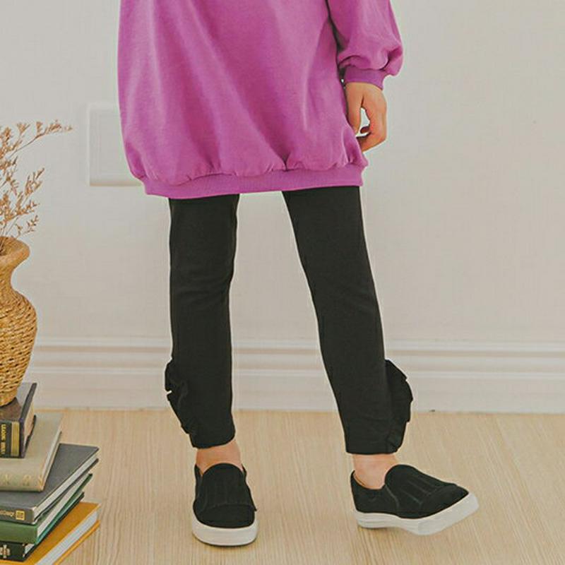 【キッズ30%OFF】フリルレギンス・p006651 キッズ【3~8才】【pt】【レギンス パンツ ズボン ボトムス フリル フリルレギンス 単色 シンプル 可愛い かわいい 女の子 春 秋 韓国 韓国子供服 子供 こども 子供服 こども服】【KIDS】
