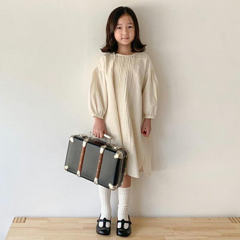 【キッズ10%OFF】ピンタックパフワンピース・u06918 キッズ【3~8才】【ops】【ワンピース ミディ丈 ミディワンピー