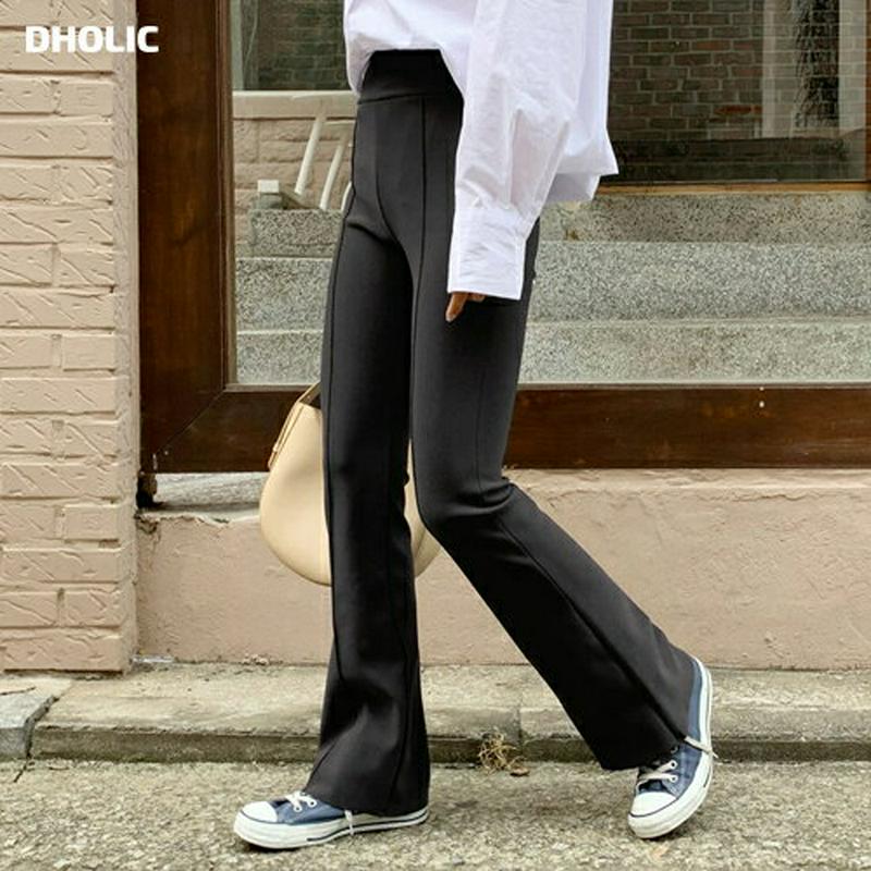 【新作10%OFF】センタープレスブーツカットパンツ・全2色・t61388 レディース【pt】【韓国 ファッション ボトムス ズ