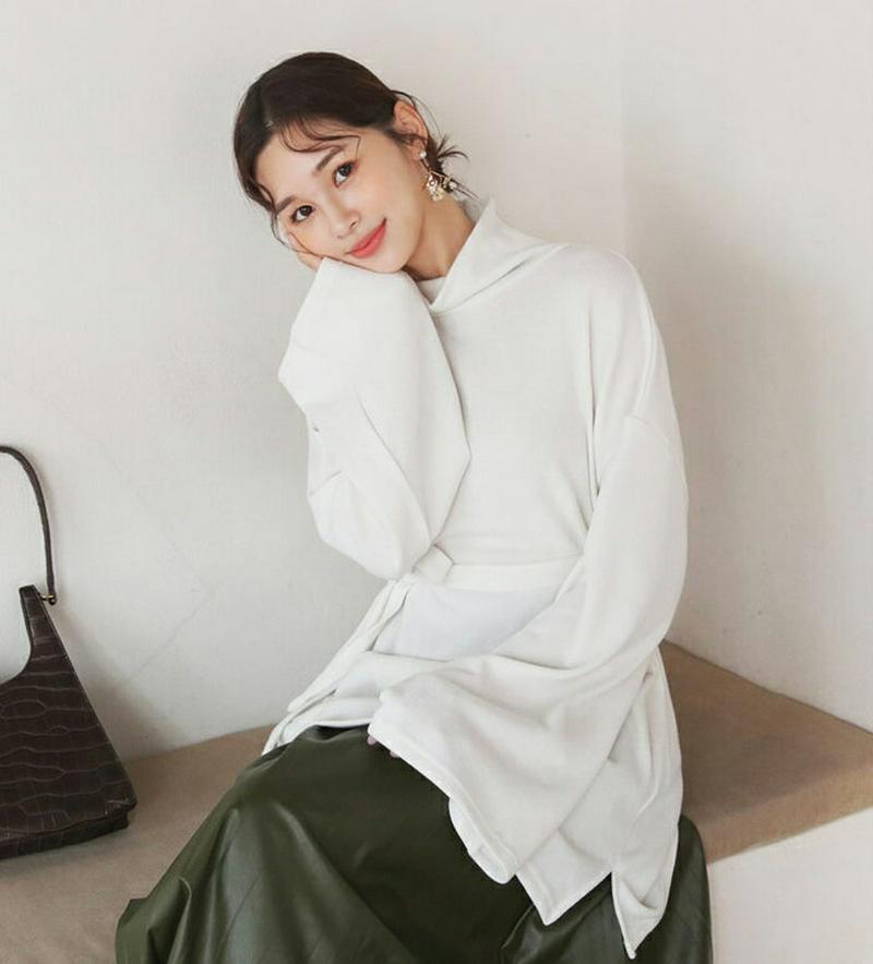 【新作10%OFF】ストラップ付ハイネックワンピース・全3色・t61378 レディース【ops】【韓国 ファッション ワンピース