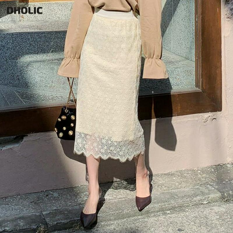 【新作10%OFF】レースリバーシブルスカート・全2色・e61311 レディース【sk】【韓国 ファッション ボトムス スカート