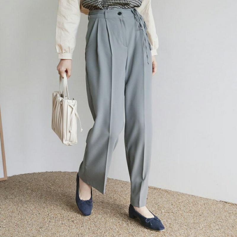 【新作10%OFF】ストラップ付スラックス・全3色・t64523 レディース【pt】【韓国 ファッション ボトムス ズボン パン