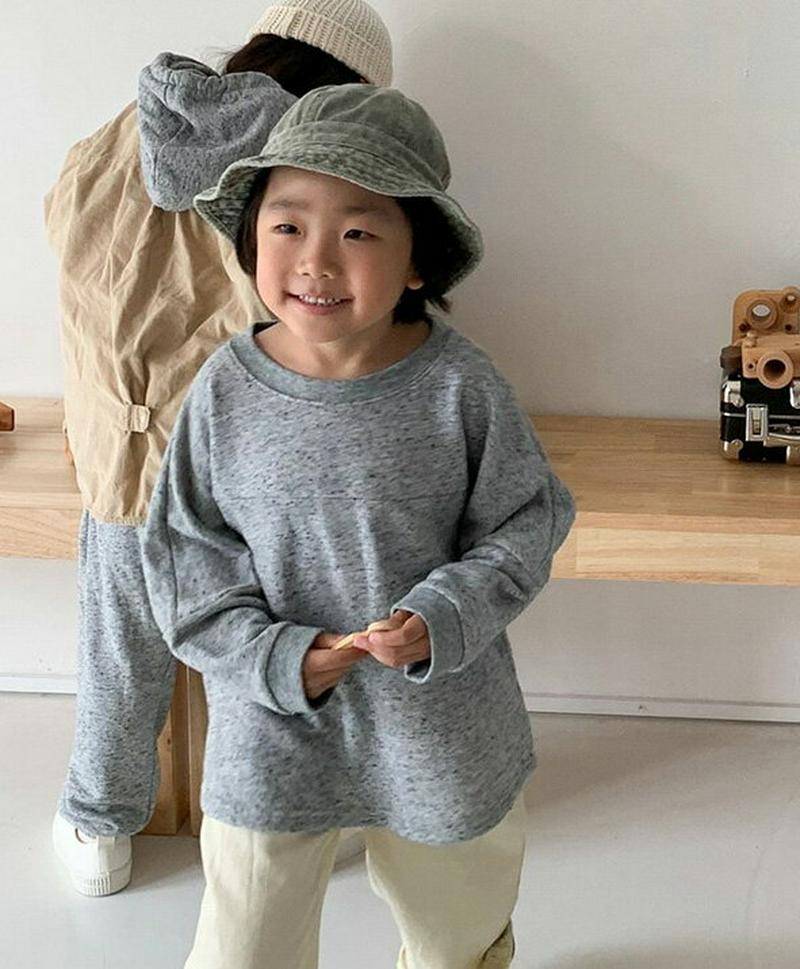 【キッズ10%OFF】ラウンドネックスウェット u07161 キッズ 【3~8才】【tops】【韓国 ファッション トップス ス