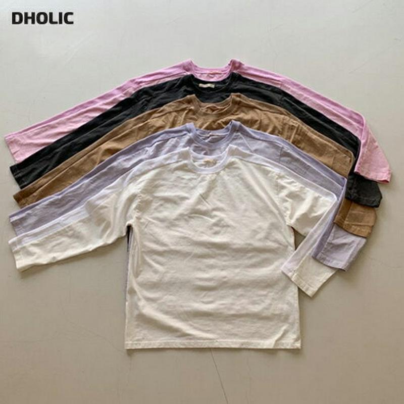 【キッズ10%OFF】配色ラインスリーブTシャツ u07151 キッズ 【3~8才】【tops】【韓国 ファッション トップス 