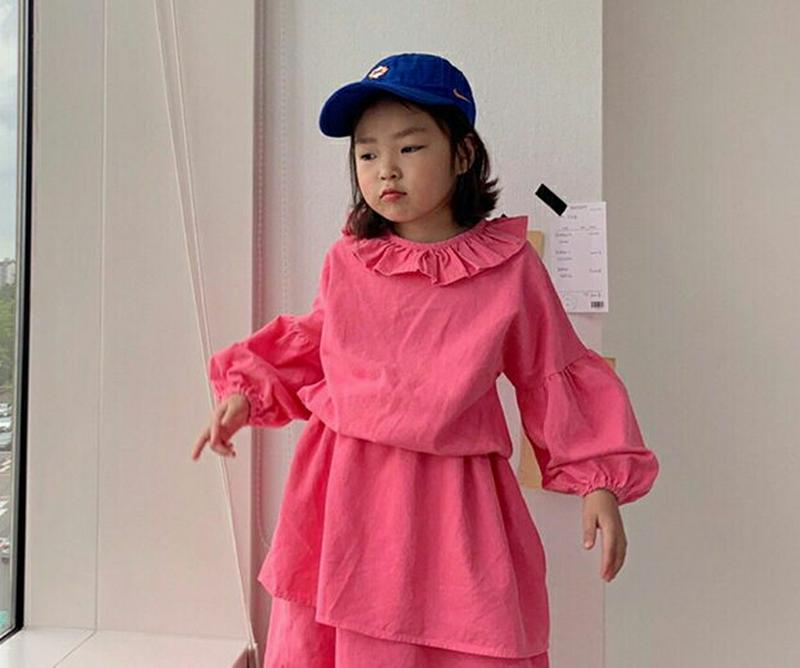 【キッズ10%OFF】フリルパフブTシャツ・u07199 キッズ【3~8才】【tops】【トップス Tシャツ パフスリーブ 長袖
