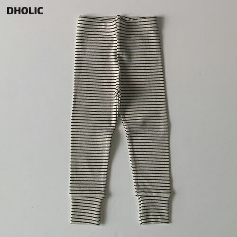 【キッズ10%OFF】ボーダーレギンス・u06852 キッズ【3~8才】【pt】【レギンス パンツ ズボン ボトムス ボーダー 