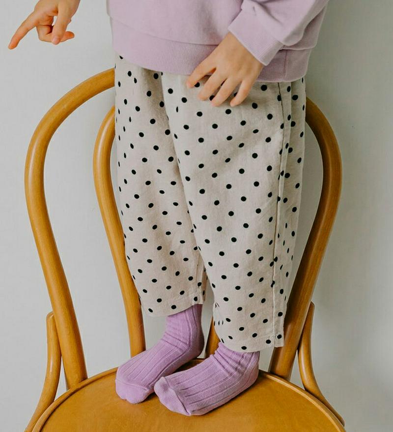 【キッズ10%OFF】ドットパターンパンツ・u06798 キッズ【3~8才】【pt】【パンツ ズボン ロングパンツ 長ズボン ド