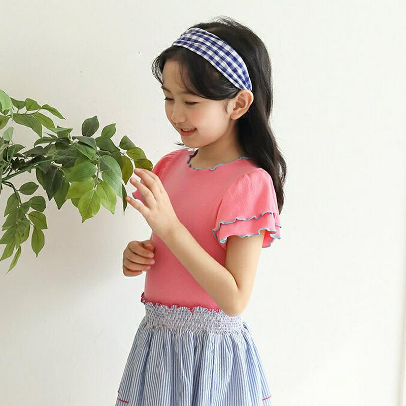 【キッズ10%OFF】配色メロウヘムTシャツ・p003716 キッズ【3~8才】【tops】【トップス Tシャツ 半袖 メロウ 