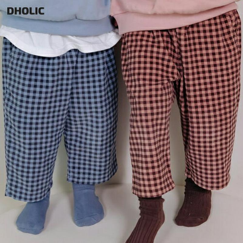【キッズ10%OFF】ブロックチェックパンツ・u06832 キッズ【3~8才】【pt】【パンツ ズボン ロングパンツ 長ズボン 