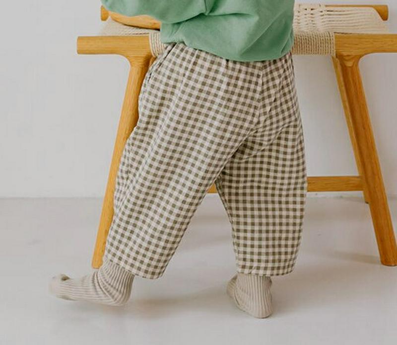 【キッズ10%OFF】ブロックチェックパンツ・u06832 キッズ【3~8才】【pt】【パンツ ズボン ロングパンツ 長ズボン 