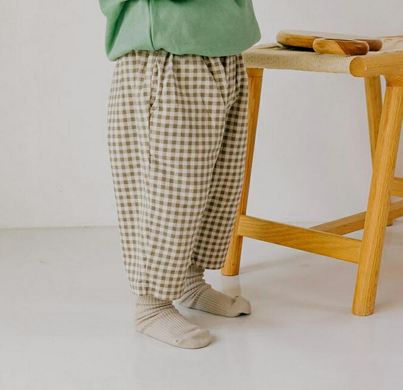 【キッズ10%OFF】ブロックチェックパンツ・u06832 キッズ【3~8才】【pt】【パンツ ズボン ロングパンツ 長ズボン 